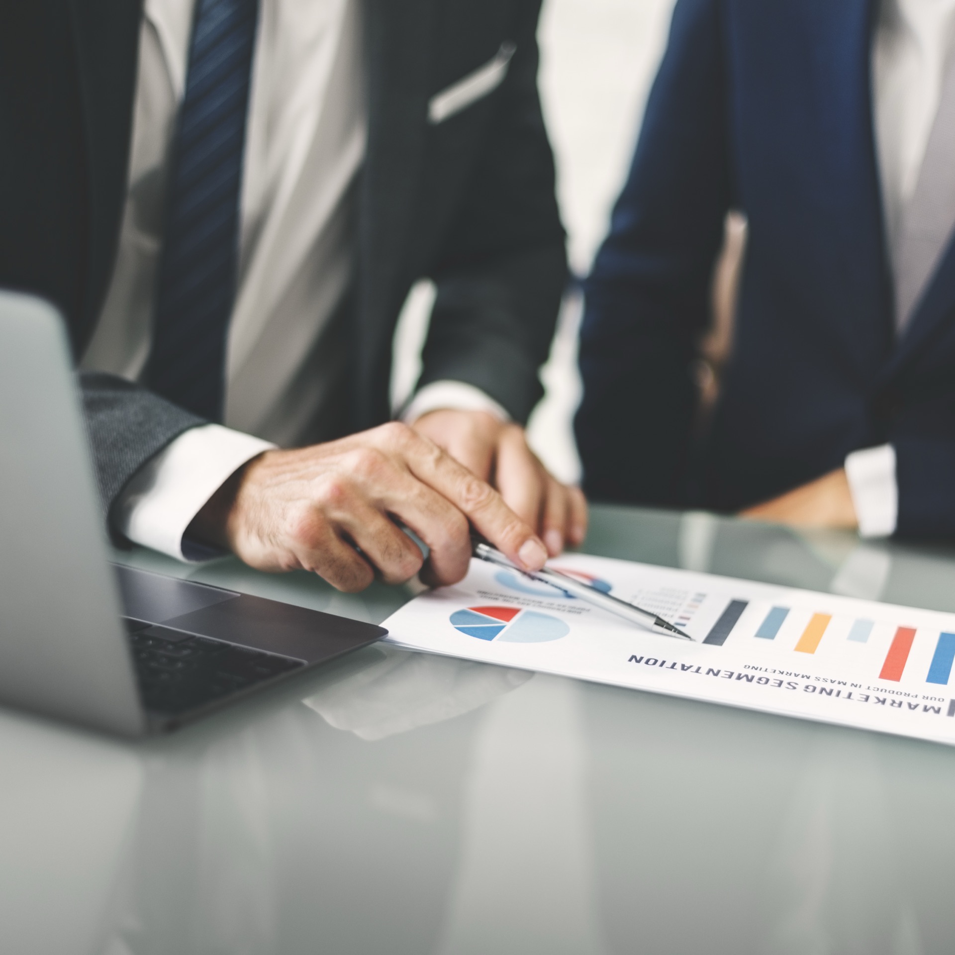 Analyst reviewing financial forecast data