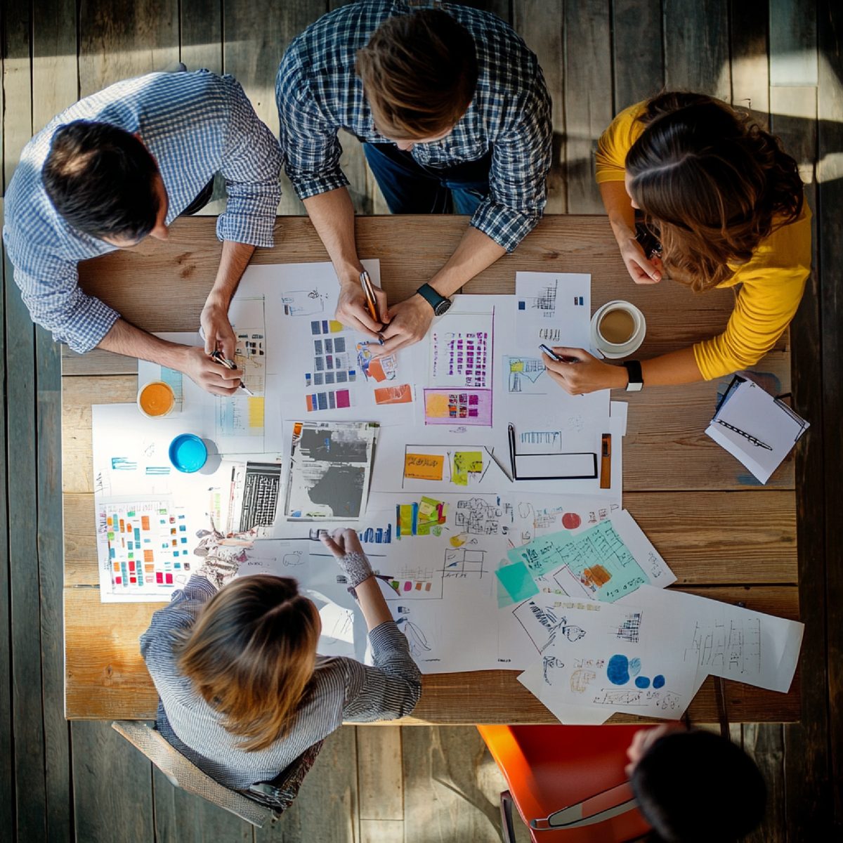 Risk data reviewed across a team table