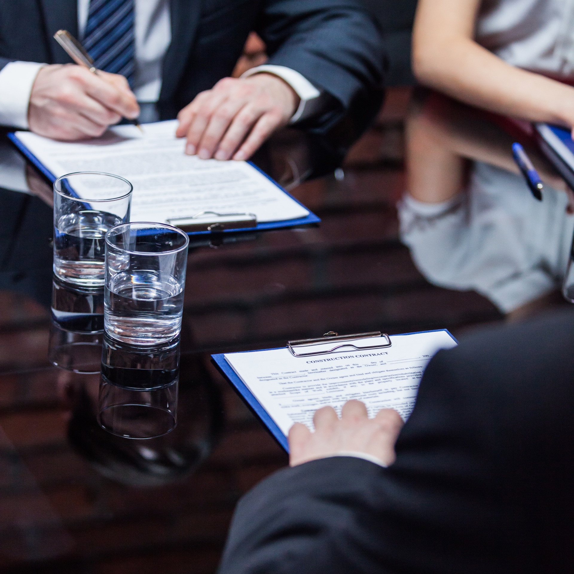 Signing a corporate transaction agreement