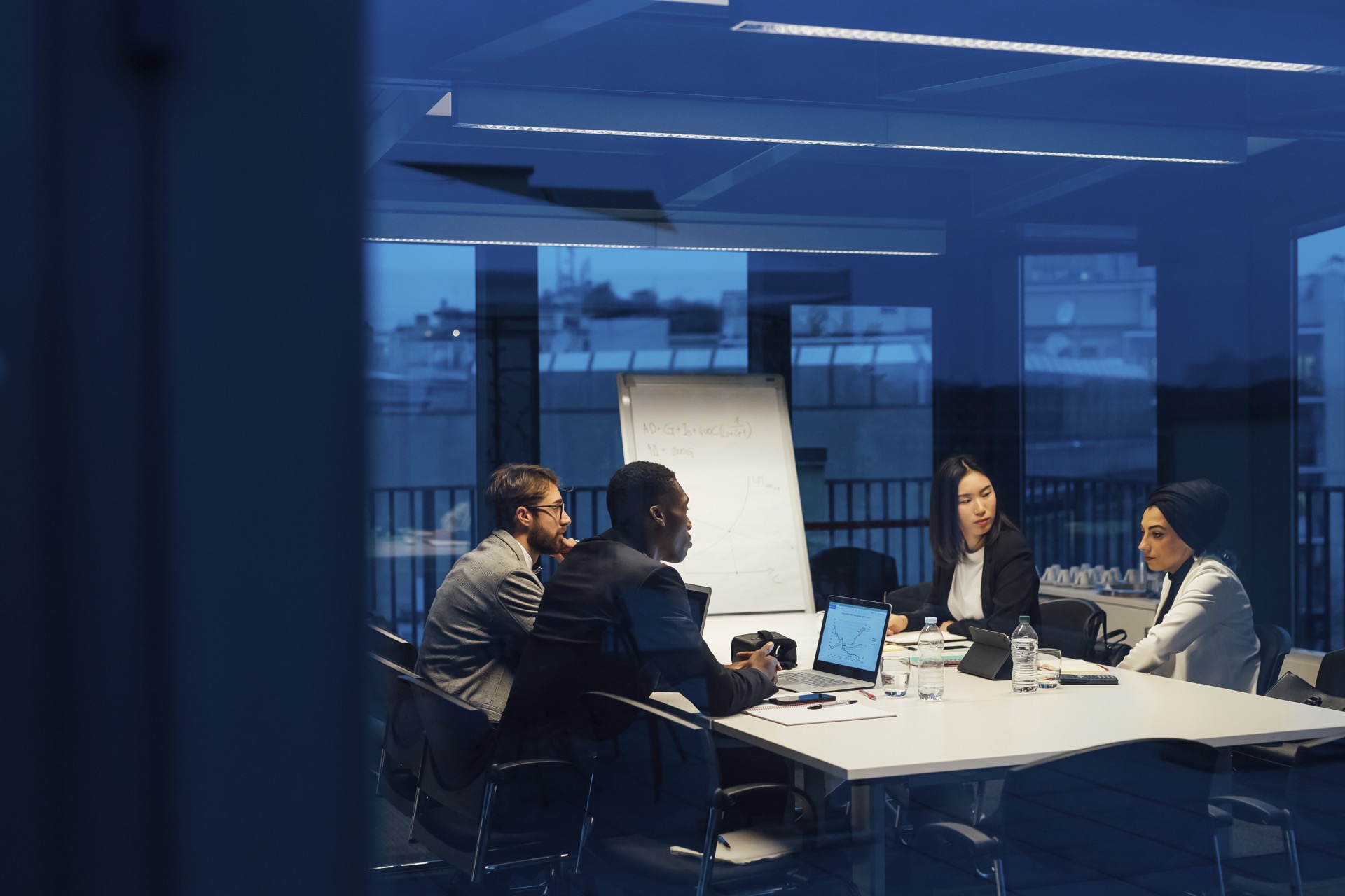 Team meeting discussing third-party and supply chain risk